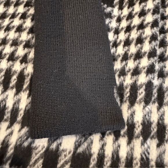 Cole Haan Houndstooth Cocoon Wool Blend Coat Black and White Size 4 - Picture 12 of 13